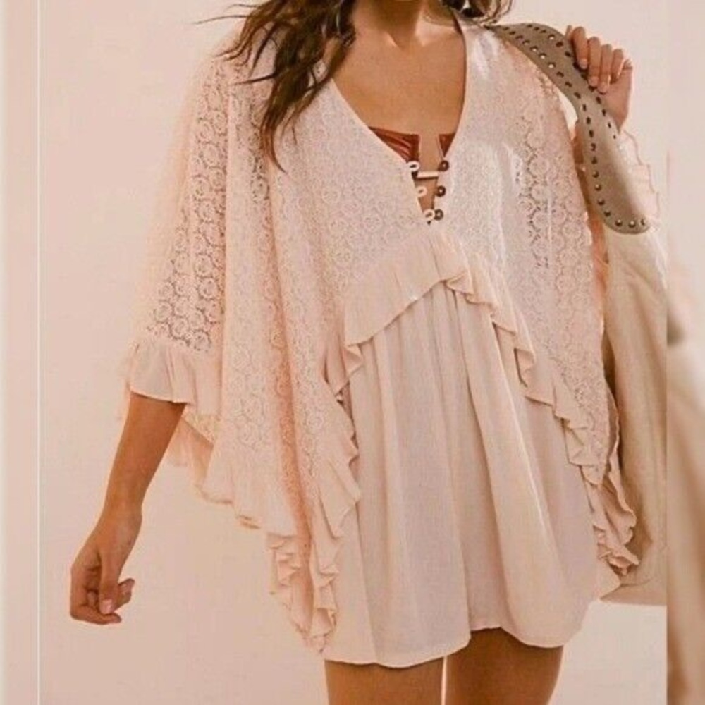 NWOT Free People Women's Natural As You Are Romper Oversized - Picture 3 of 11